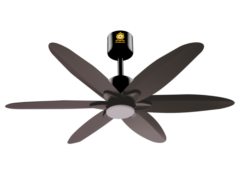 Sudharshan Atmos Silent Deco D Brown Smart BLDC Ceiling Fan