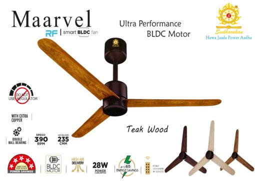 Sudharshan Maarvel teak wood Smart BLDC Ceiling Fan