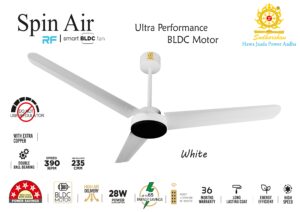 SpinAir White Smart BLDC Ceiling Fan