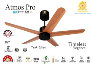 Sudharshan Atmos Pro Teakwood Smart Bldc Ceiling Fan
