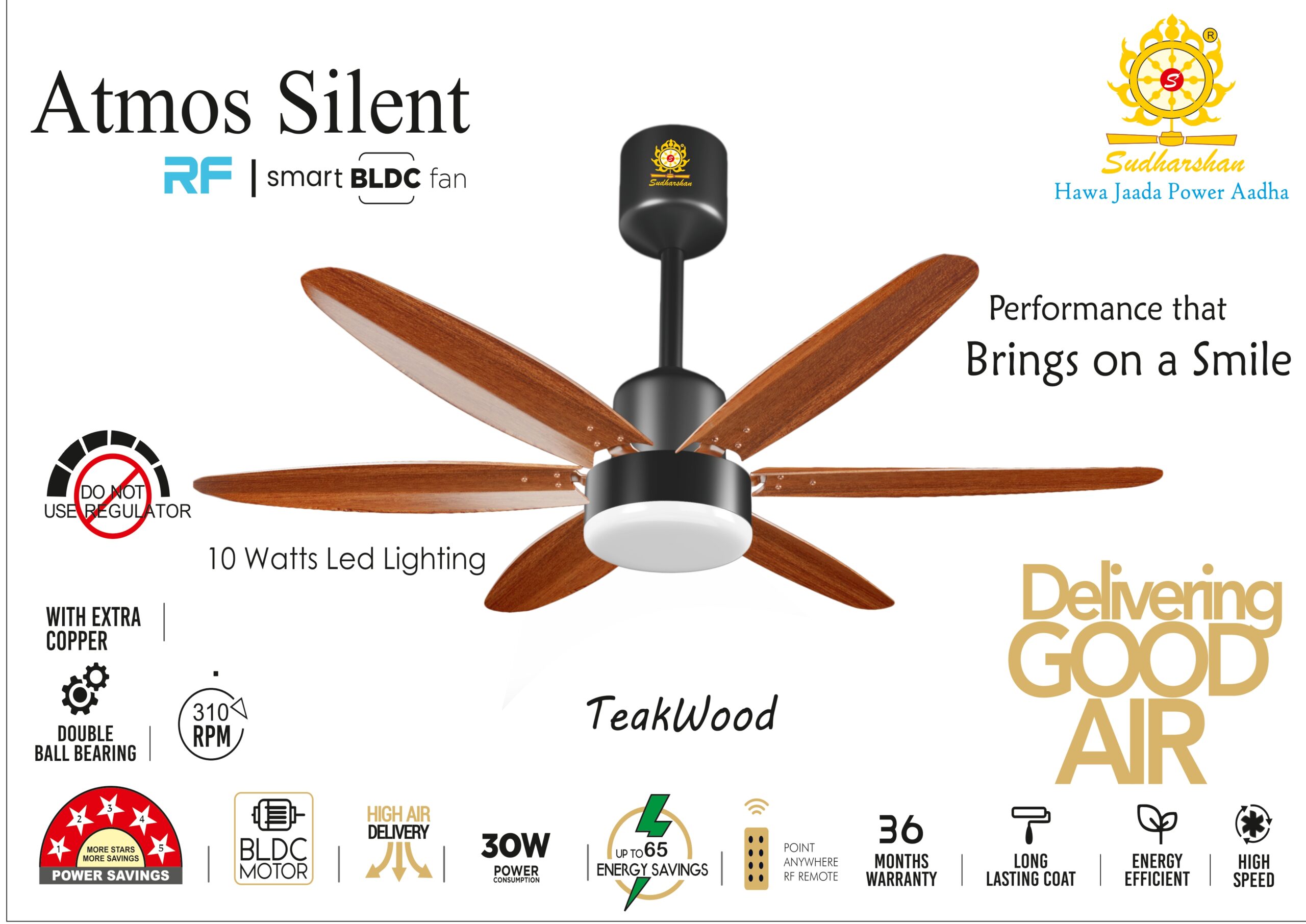 Sudharshan Atmos Silent Smart BLDC ceiling fans