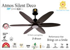 Sudharshan Atmos Silent Deco D Brown Smart BLDC Ceiling Fan